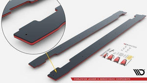 MAXTON STREET PRO SIDE SKIRTS DIFFUSERS AUDI S3 / A3 S-LINE 8Y