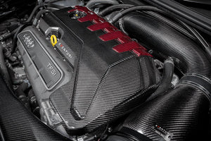 Eventuri Audi 8V/8Y RS3 / 8S TTRS Black Carbon and Red Kevlar Engine Cover