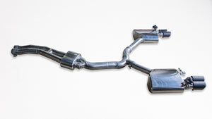 MTM EXHAUST PRE-SIL. BACK RS5 2-PIPE BLACK incl. middle and rear silencers with flaps