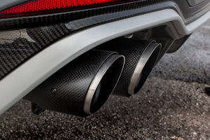 MTM EXHAUST PRE-SIL. BACK RS5 EXCLUSIVE CARBON 4-pipe (middle and rear silencers w. flaps)