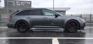 Urban Automotive RS6 C8 Visual Carbon Fibre Lower Sills with Urban Automotive Branding