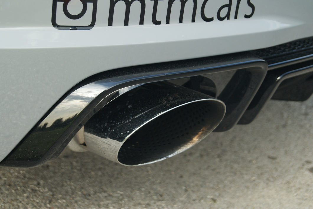 MTM EXHAUST SYSTEM CAT BACK TTRS 8S Stainless Steel with throttle valve and tailpipes