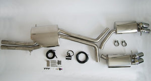 MTM EXHAUST SYSTEM AUDI S4 B8 3,0TFSI 4-PIPE with throttle valves in 2 pipes, control