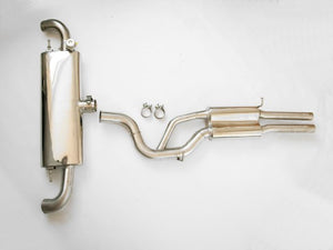 MTM exhaust system cat back TT-RS  Coupé with throttle valve without tailpipes